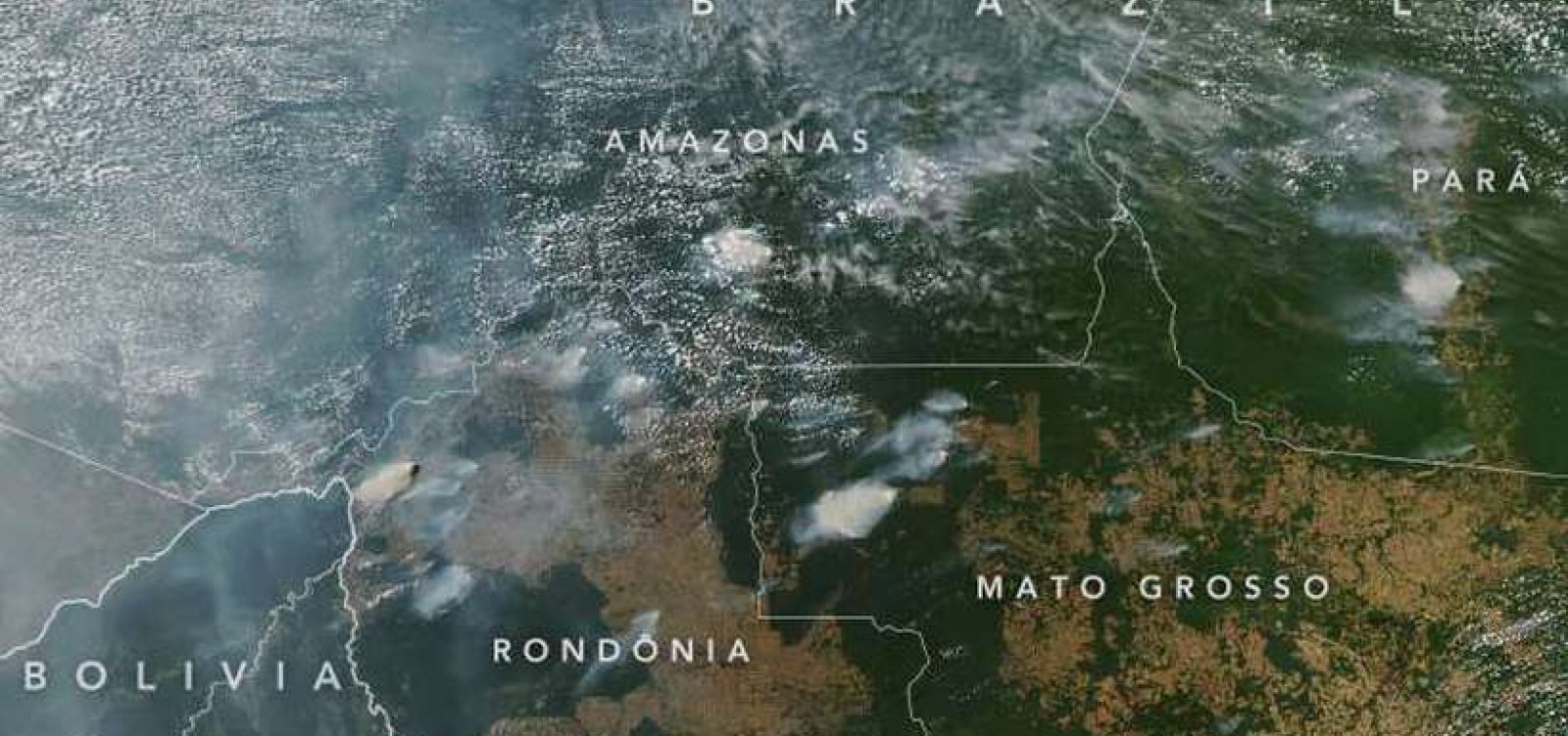 Nasa registra concentração de queimadas na Amazônia
