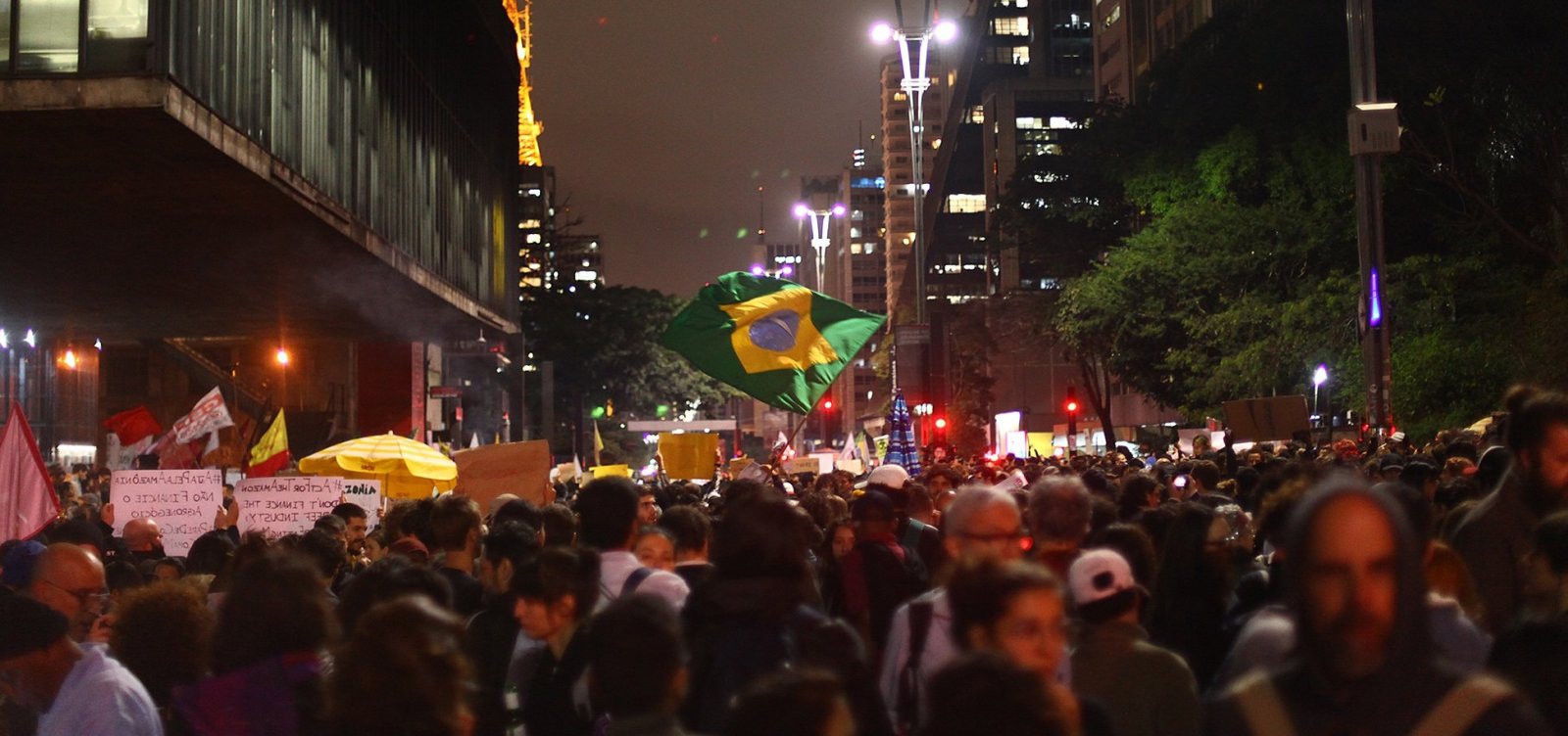 Manifestantes ocupam as ruas em defesa da Amazônia