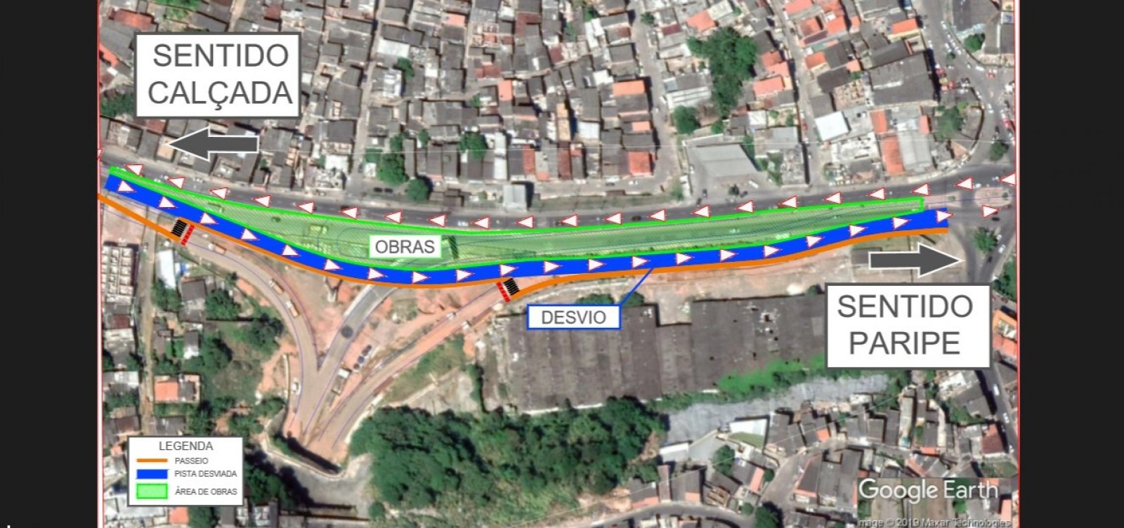 Obras da Ligação Lobato-Pirajá desviam tráfego na Avenida Suburbana a partir de amanhã