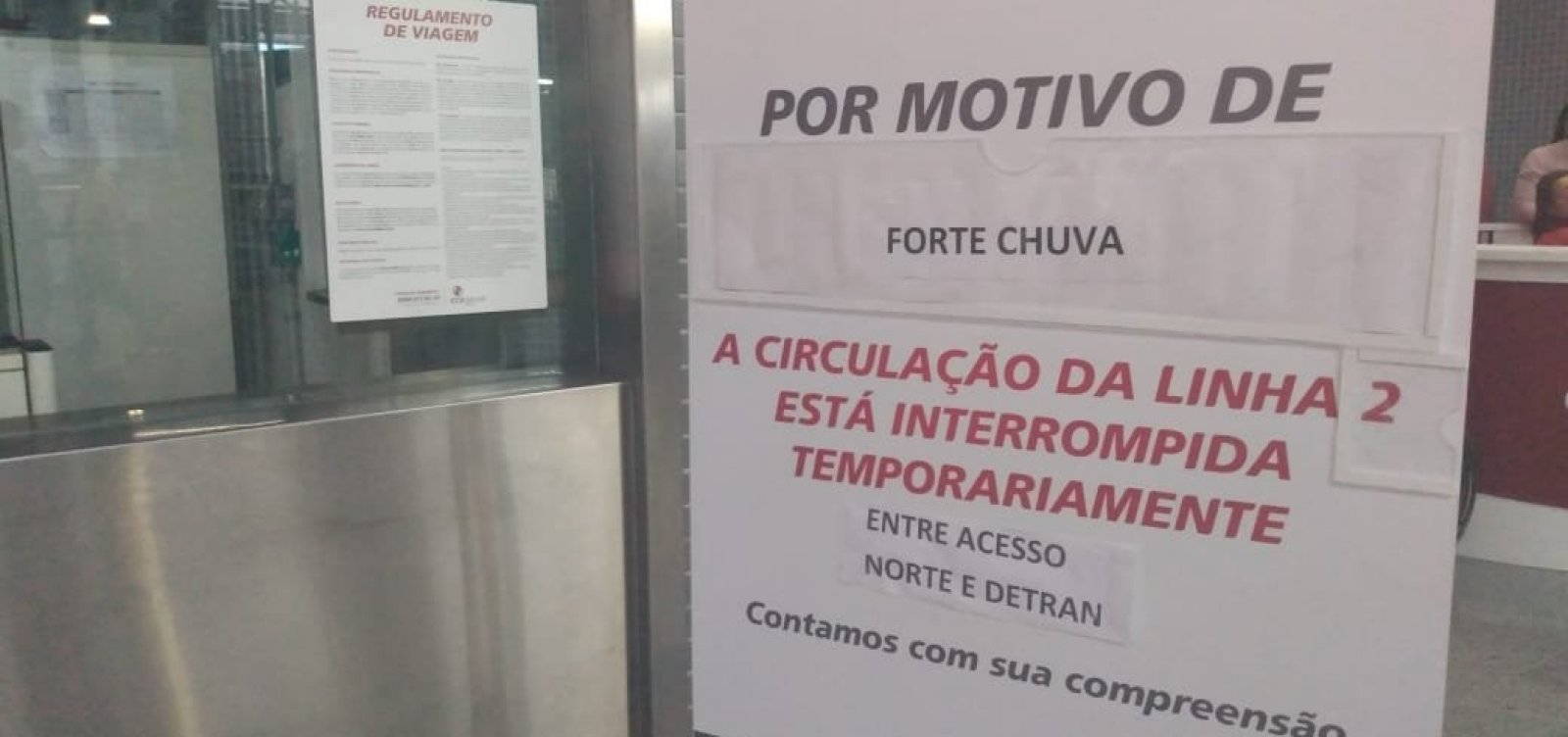 Linha 2 do metrô de Salvador volta a funcionar após alagamento