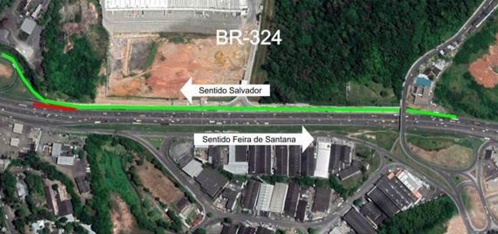 Acesso da BR-324 a bairros de Salvador é alterado; condutores precisam utilizar nova via marginal