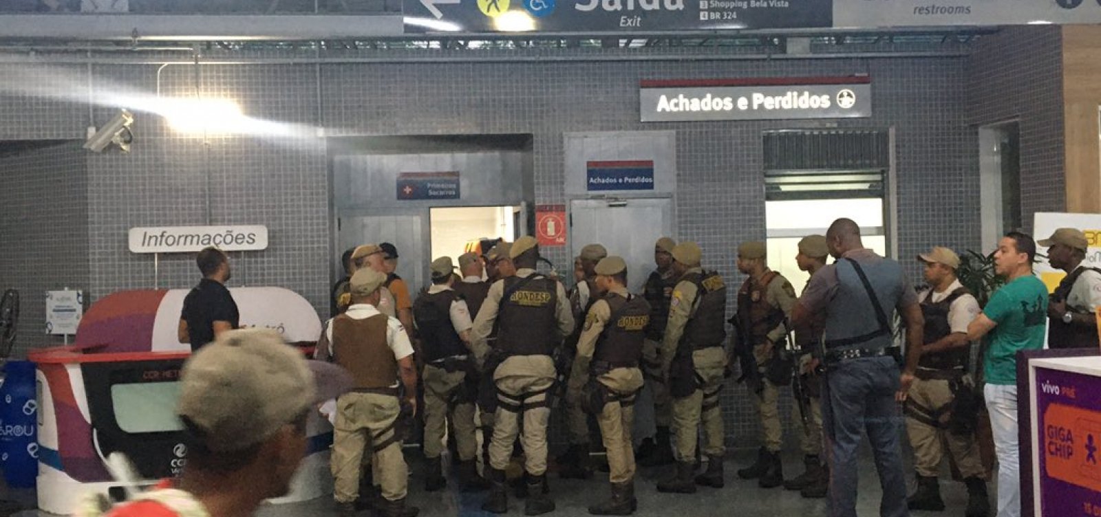 Refém é liberado por homem no metrô de Salvador