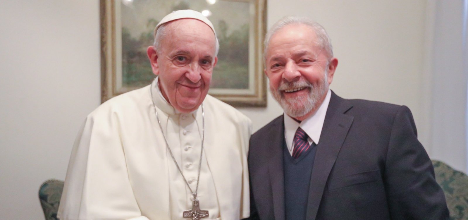 Papa Francisco recebe o ex-presidente Lula no Vaticano