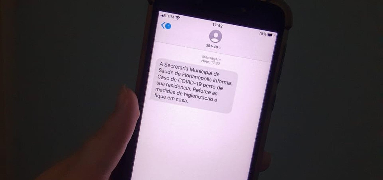 Florianópolis começa a avisar por SMS quem mora perto de pessoas infectadas