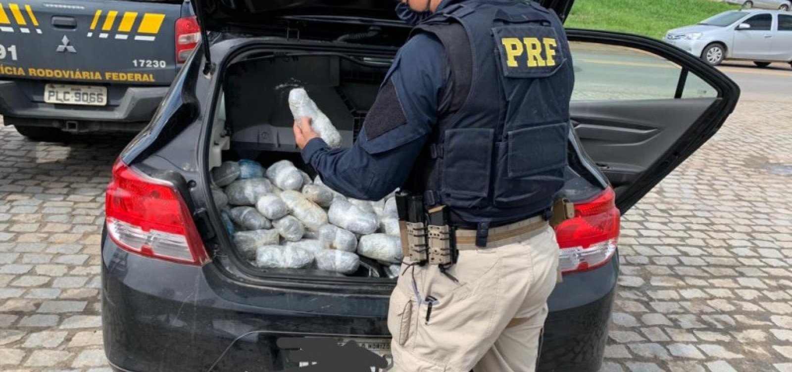 Homem é preso com 22 kg de maconha escondidos em carro na BR-116