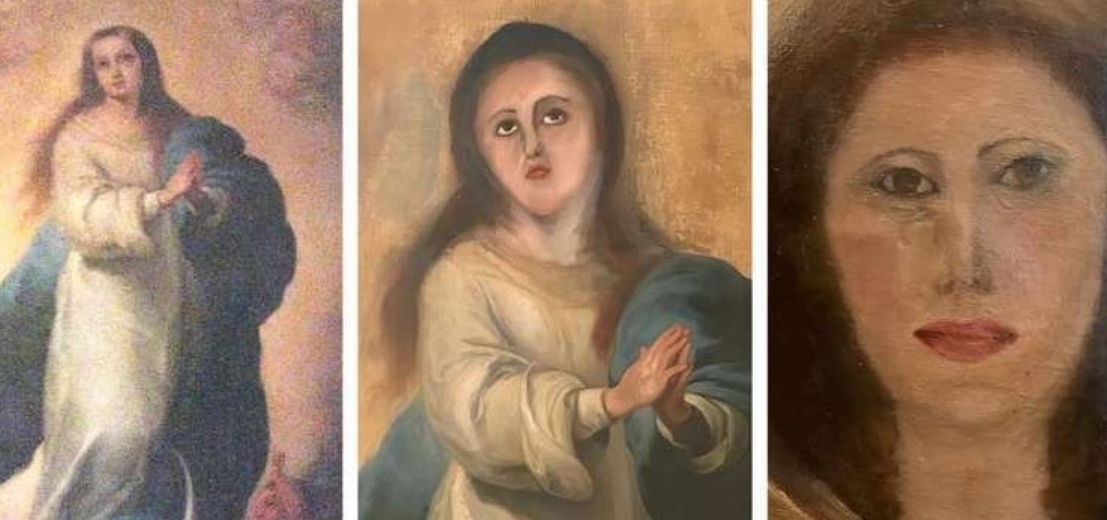 Novo desastre na restauração espanhola: Imaculada Conceição é desfigurada