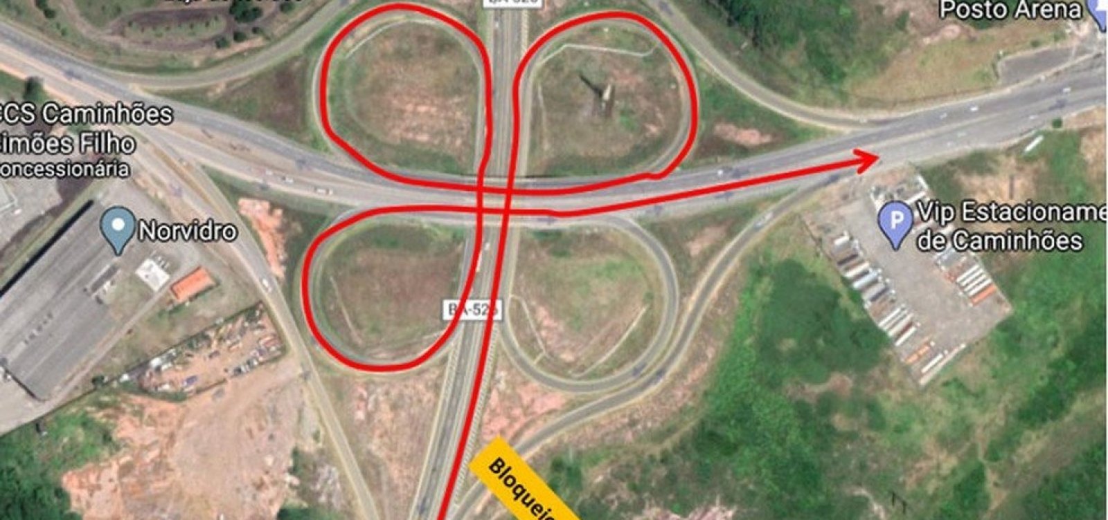 Trecho da BA-526 em Simões Filho é interditado para obras da Embasa